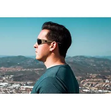 Gatorz Eyewear, Magnum Model, Aluminum Frame Sunglasses - Black/Smoked Polarized Lens w/Blue Mirror Polarized Lens