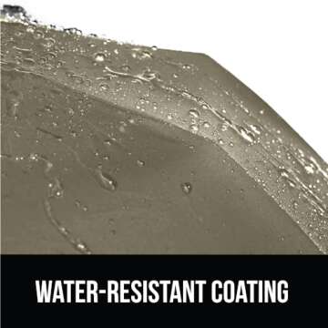 Gorilla Grip Windproof Compact Stick Umbrella for Rain, One-Click Automatic Open and Close, Strong Reinforced Fiberglass Ribs, Easily Collapsible, Lightweight Portable Umbrellas for Travel, Beige