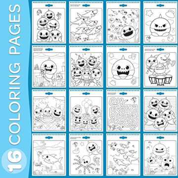 Crayola Baby Shark Color Wonder Travel Activity Pad, Mess Free Coloring, Gift for Kids, 3, 4, 5,