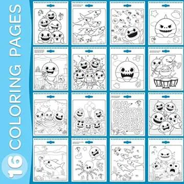 Crayola Baby Shark Color Wonder Travel Activity Pad, Mess Free Coloring, Gift for Kids, 3, 4, 5,
