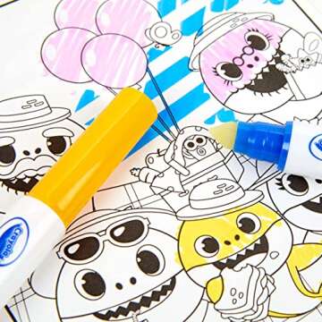 Crayola Baby Shark Color Wonder Travel Activity Pad, Mess Free Coloring, Gift for Kids, 3, 4, 5,