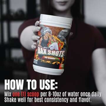 Ekko BAX Shots Pre Workout Powder, Tingle Cherry Limeade Flavor, Energy & Focus Blend with L Citrulline, Betaine, Caffeine, Taurine, Sugar Free Preworkout Powder for Fitness & Workout, 50 Srvgs