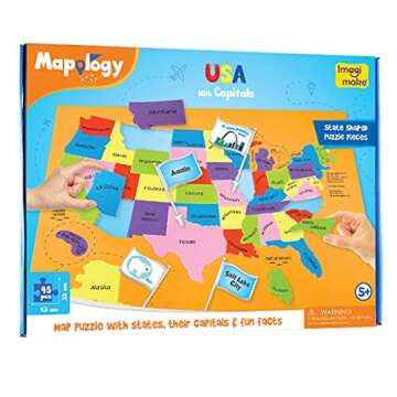 Imagimake Mapology USA Map with Capitals | Learning States and Capitals | US Geography Toys for Ages...