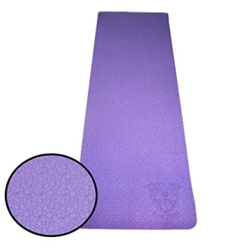 Koa Yoga Mat-Essential Purple TPE, Latex-free, Eco-friendly, Non-toxic, Non-slip, thick mat 6' x 2' x 8mm + Donation to Charity