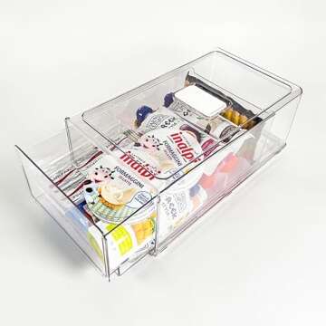 GREENTEC Fridge Organizer，Stackable Storage Container, Refrigerator Drawer, Pull Out Organization ...