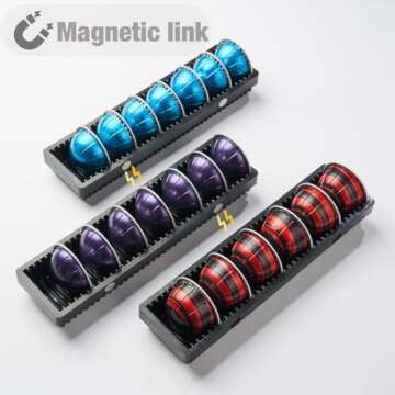 MAULEHUA Coffee Pod Drawer Organizer for Nespresso Vertuo Capsule,Coffee Capsule Storage Tray,Magnet...