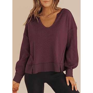 Dokotoo Womens Tops 2025 Stylish Cropped Sweatshirts for Spring Fashion