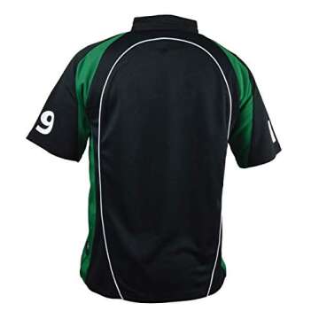Guinness Black and Green Short Sleeve Performance Rugby Shirt (Medium)