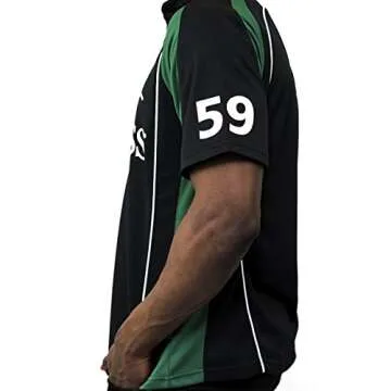 Guinness Black and Green Short Sleeve Performance Rugby Shirt (Medium)