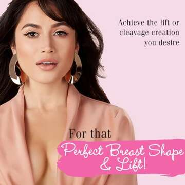 Hollywood Fashion Secrets Body Contour Tape, Dark, Skin-Safe Breast Lift & Shaping, Adhesive Cloth S...