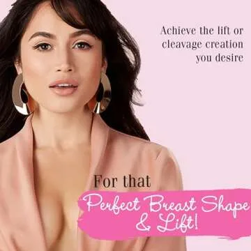 Hollywood Fashion Secrets Body Contour Tape, Dark, Skin-Safe Breast Lift & Shaping, Adhesive Cloth S...