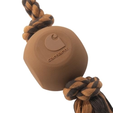 Carhartt Rubber Ball Dog Rope Pull for Durable Playtime