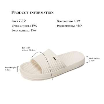 FUNKYMONKEY Men's Stylish Non-Slip Bathroom Slippers