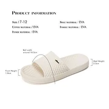 FUNKYMONKEY Men's Stylish Non-Slip Bathroom Slippers