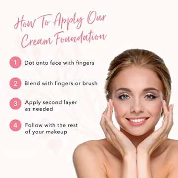 100% PURE Cream Foundation Concealer Face Makeup Medium to Full Matte Coverage, Rich Hydrating Dry Skin Balance, Vegan Fruit Pigmented Golden Peach Color (Medium Tan with Neutral Undertones) - 0.32 oz