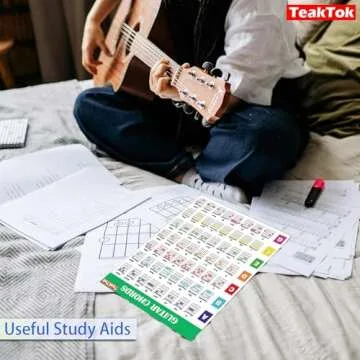 Teaktok Guitar Chord Chart Poster For Beginner And Portable A4 Laminated Chords