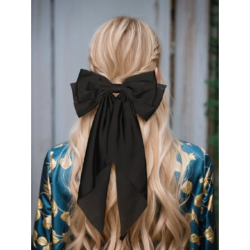 Elegant Satin Hair Bows for Daily and Party Looks