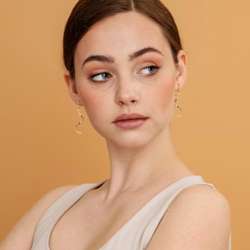 Gold Spiral Threader Earrings for Women