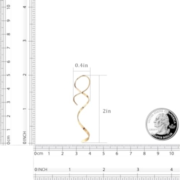 Gold Spiral Threader Earrings for Women