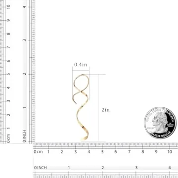 Gold Spiral Threader Earrings for Women