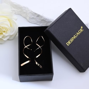 Gold Spiral Threader Earrings for Women