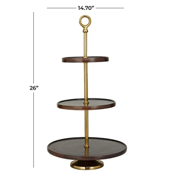 Deco 79 Coastal 3-Tier Wood Server for Every Occasion