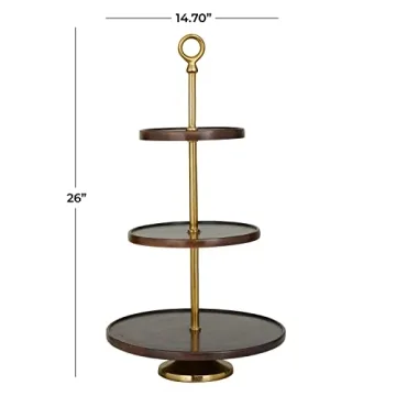 Deco 79 Coastal 3-Tier Wood Server for Every Occasion