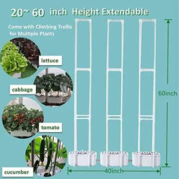 Hydroponic Gardening System with Solar Power and Trellis