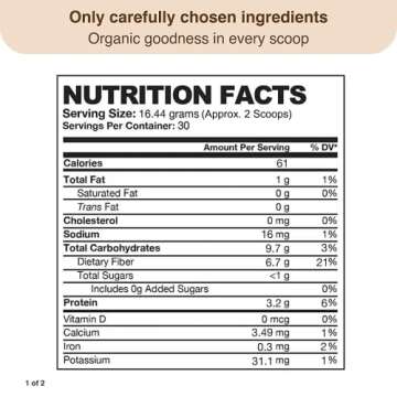 Detox Organics Chocolate Superfood Powder – Cleanse and Detox Smoothie Mix Supplement with Organic...