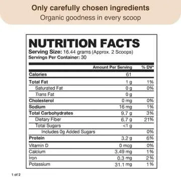 Detox Organics Chocolate Superfood Powder – Cleanse and Detox Smoothie Mix Supplement with Organic...