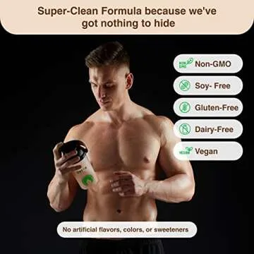 Detox Organics Chocolate Superfood Powder – Cleanse and Detox Smoothie Mix Supplement with Organic Greens Blend, Digestive Enzymes, Immune Support, Bloating Relief, Vegan, Low-Carb (30 Servings)