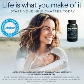 Natural Flow 4X Magnesium Supplement, Magnesium Glycinate, Taurate, Malate, Orotate Complex, Calm Sl...