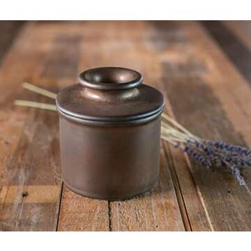 Butter Bell Crock - Elegant Butter Keeper in Bronze Matte