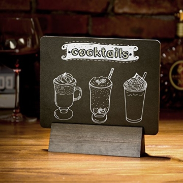 Stylish MyGift Dual Sided Chalkboard Signs with Stand