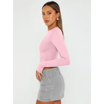 Trendy Queen Women's Long Sleeve Crop Top - Stylish & Soft