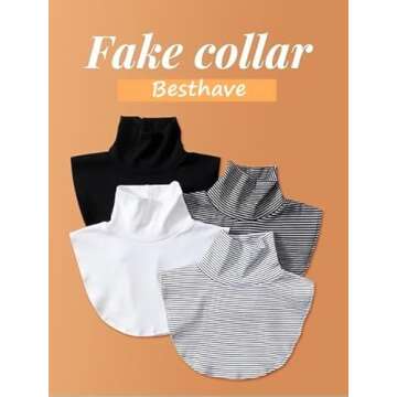 BESTHAVE 4-Pack Turtleneck Dickey - Comfortable Fit, High Neck, Versatile for All Seasons (4-Pack so...