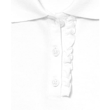 Children's Place Girls Short Sleeve Ruffle Pique School Uniform Polo Shirt - Perfect for School and ...