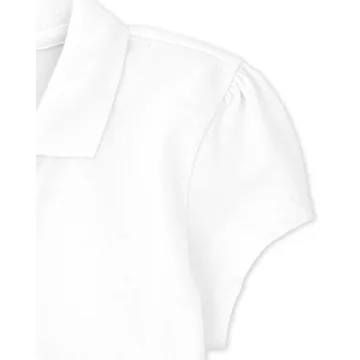 Children's Place Girls Ruffle School Uniform Polo Shirt