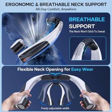 JIJ Neck Fan – 10000mAh Wearable Cooling Solution