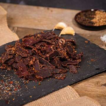 Braaitime Biltong - South African Seasoned Dried Beef Jerky Sliced - Original, 16oz