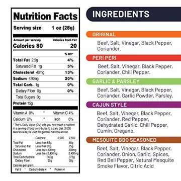 Braaitime Biltong - South African Seasoned Dried Beef Jerky Sliced - Original, 16oz