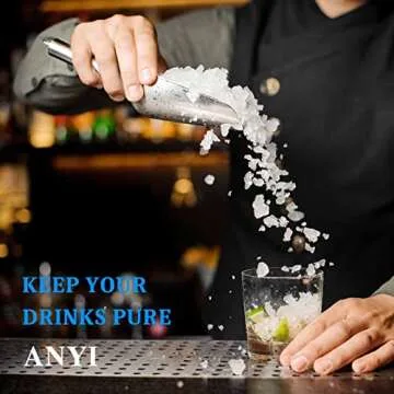 Metal Ice Scoop 2.4 Ounces, Popcorn Scoop, Dog Food Scoop, Small Stainless Steel Ice scooper for Ice Maker Ice Bucket Kitchen Freezer Bar Party Wedding, Heavy Duty, Dishwasher Safe (1Pack, Silver)