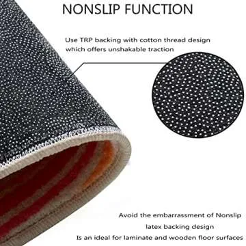 YoKii Vintage Abstract Throw Rug - Soft & Non-Slip