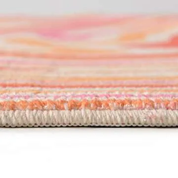 YoKii Vintage Abstract Throw Rug - Soft & Non-Slip