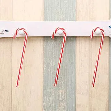 Hosfairy 24Pcs Plastic Candy Canes for Christmas Decoration