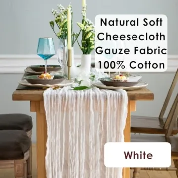 White Gauze Table Runner for Elegant Event Decor