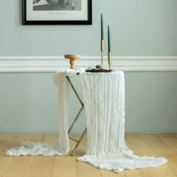 White Gauze Table Runner for Elegant Event Decor