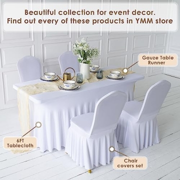 White Gauze Table Runner for Elegant Event Decor