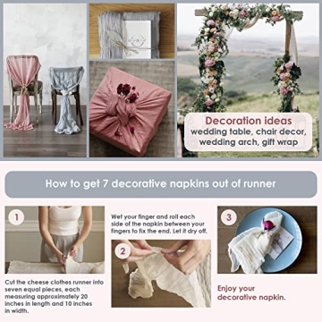 White Gauze Table Runner for Elegant Event Decor