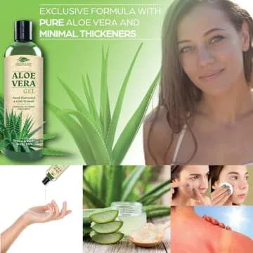 100% Pure Aloe Vera Gel - Amazing Sunburn & Skin Relief